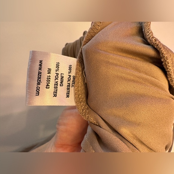 Azazie Taupe Dress (A6) worn once for a wedding ! - Picture 15 of 15